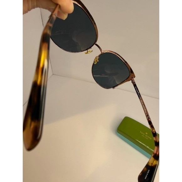 Kate Spade New York Genice S ORRD peach Sunglasses Rose Gold Tortoise Cat Eye - Picture 9 of 10